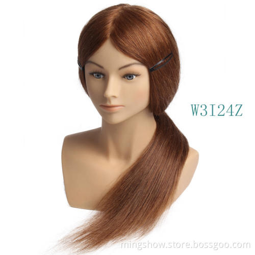training real hair realistic mannequin head with shoulder